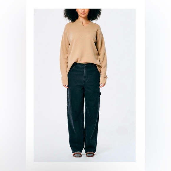 NWT Tibi Carpenter denim black size 31